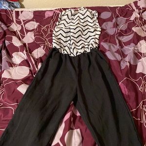 A pants jumpsuit with no sleeves